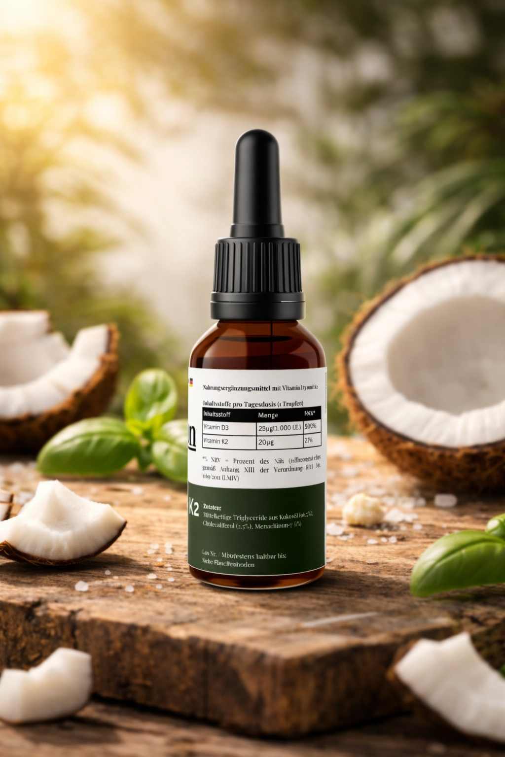 Vitamin D3 + K2 - 1.700 Tropfen (1.000 I.E.) - 50ml